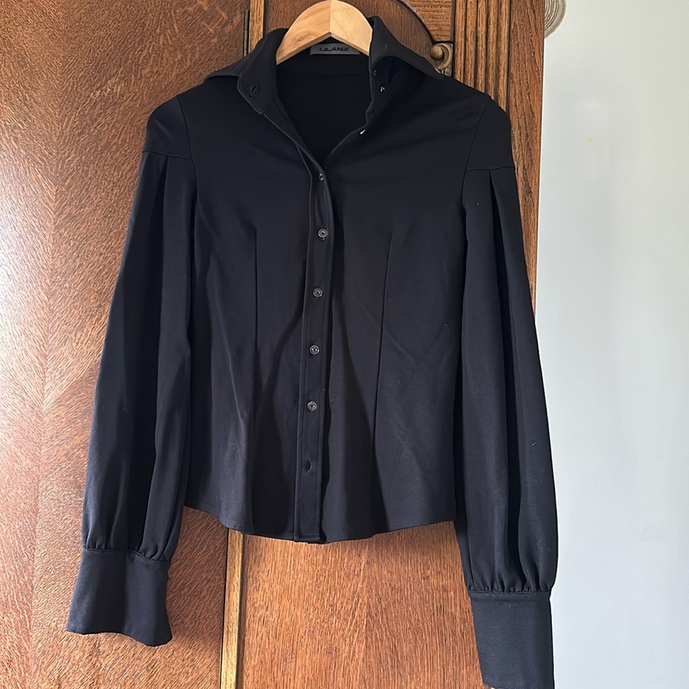 Lilanz Button Down Top Stretchy Chic 00s Vibe XS